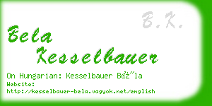 bela kesselbauer business card